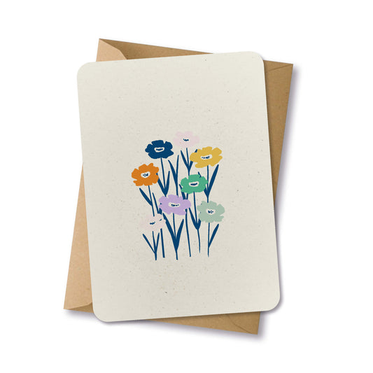 PAPERLOVER - Ansichtkaart duurzaam lieflijke bloemen in pastel