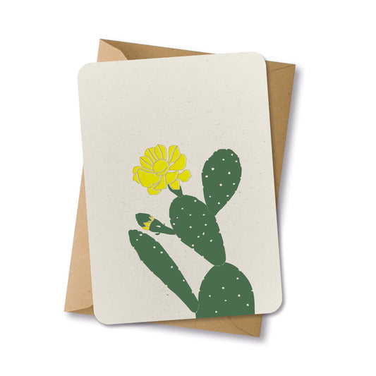 PAPERLOVER - Ansichtkaart duurzaam bloeiende cactus