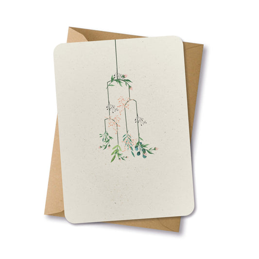 PAPERLOVER - Ansichtkaart duurzaam getekende dromenvanger plant - 10 stuks