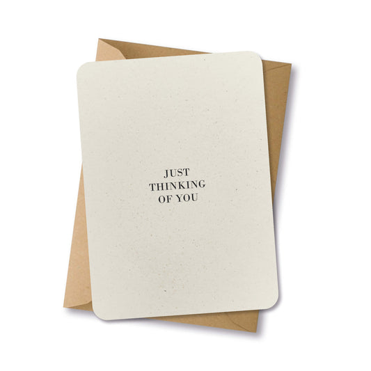 PAPERLOVER - Ansichtkaart duurzaam 'Just thinking of you'
