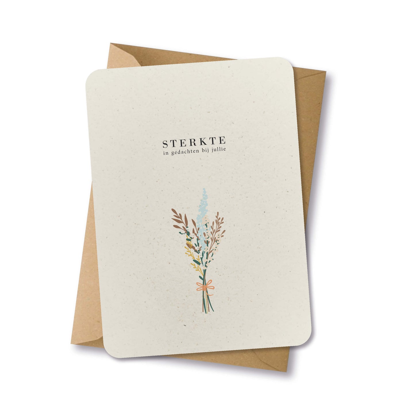 PAPERLOVER - Ansichtkaart duurzaam 'Sterkte' met veldboeket
