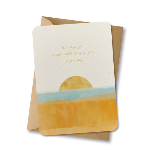 PAPERLOVER - Ansichtkaart duurzaam 'Sunshine' met ondergaande zon